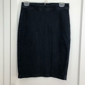Banana Republic - navy blue denim pencil skirt